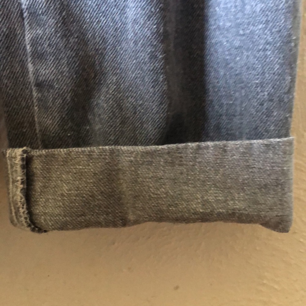 Gray cactus 🌵 overalls with front pocket panels; hidden buttons are intact. - Picture 11 of 16